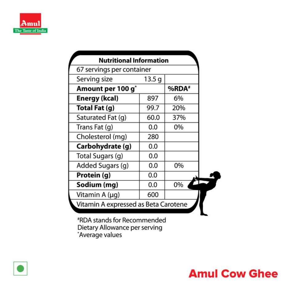 Amul Cow Ghee | Carton/Refill
