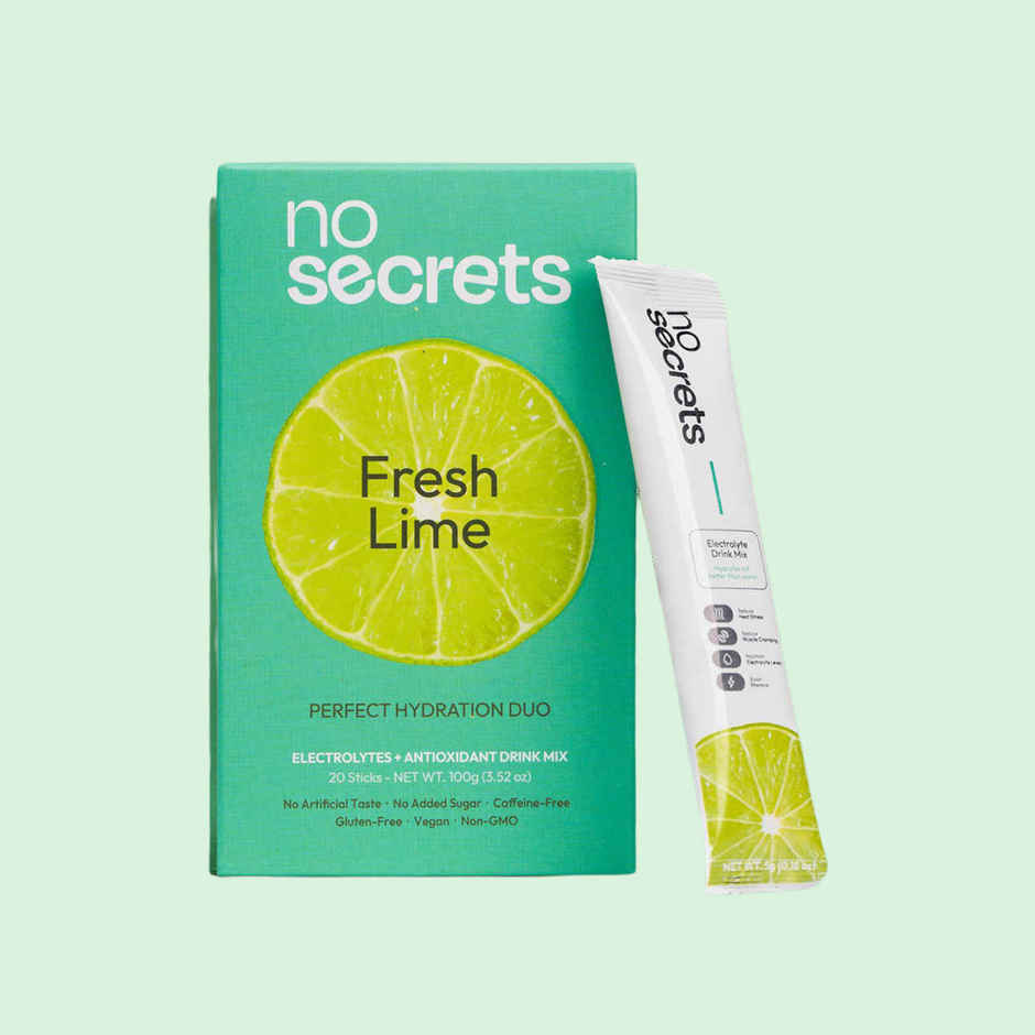 No Secrets Perfect Hydration Duo Electrolytes & Antioxidants Fresh Lime
