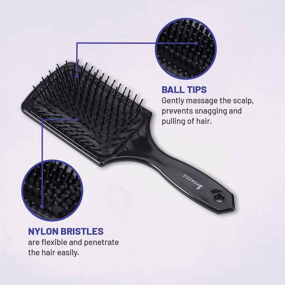 MiDazzle Premium Paddle Black Hair Brush - M279 MIHB0011