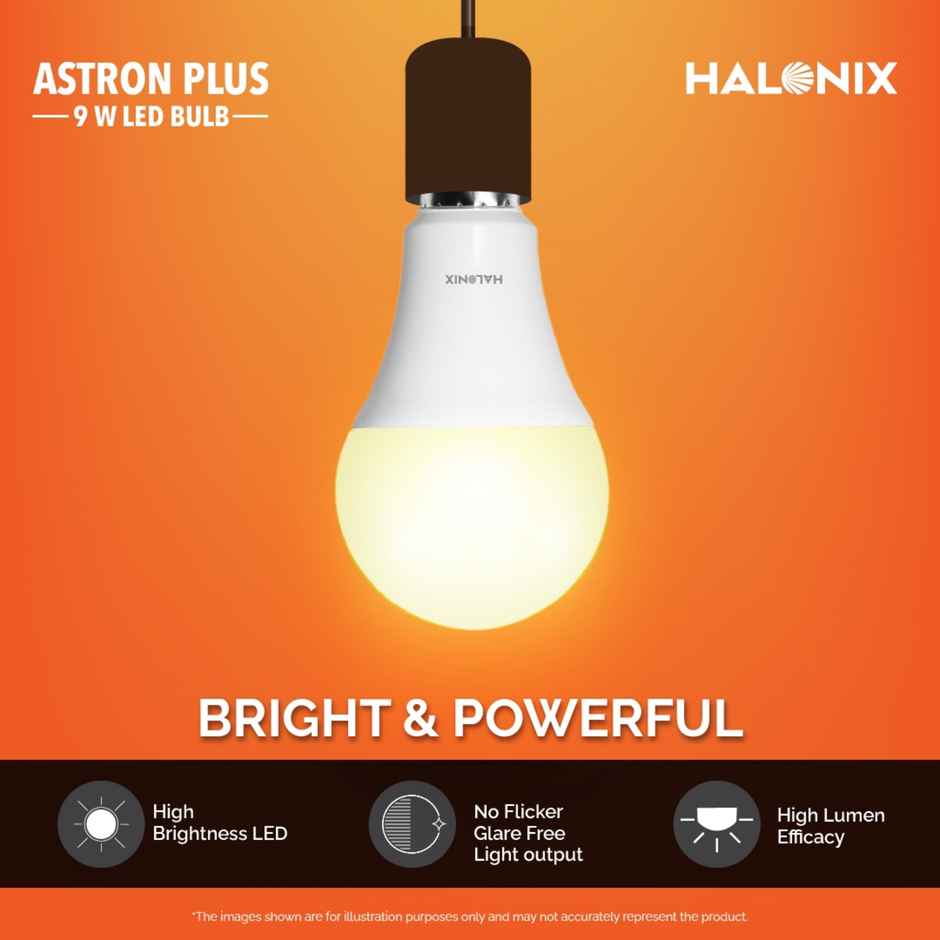 Halonix 9W Yellow Warm White Led Bulb | B22 Base Holder