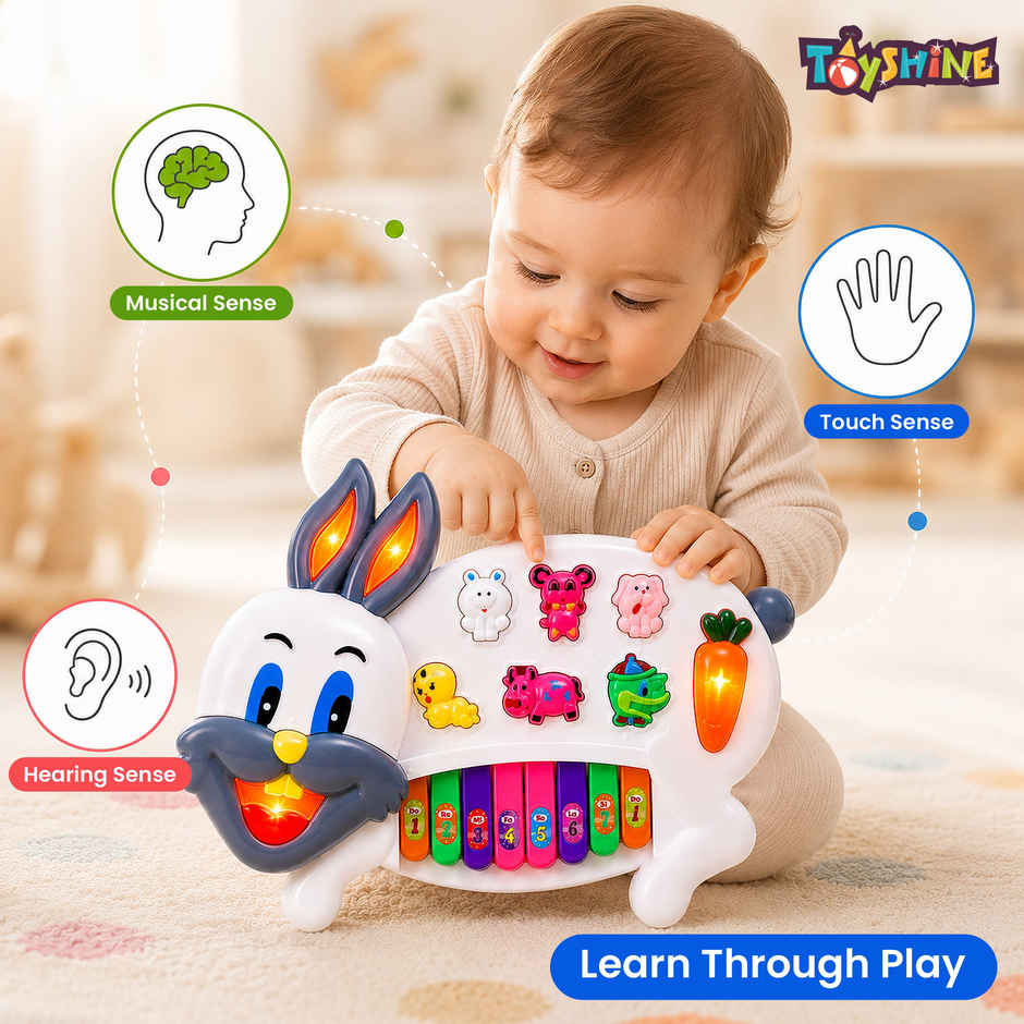 Toyshine Rabbits Musical Piano Musical Toy (Multicolor)
