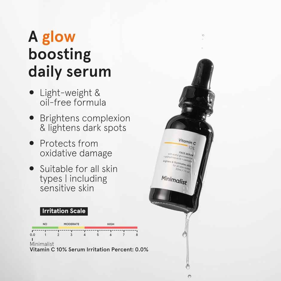 Minimalist 10% Vitamin C Brightening & Hydrating Face Serum Combo