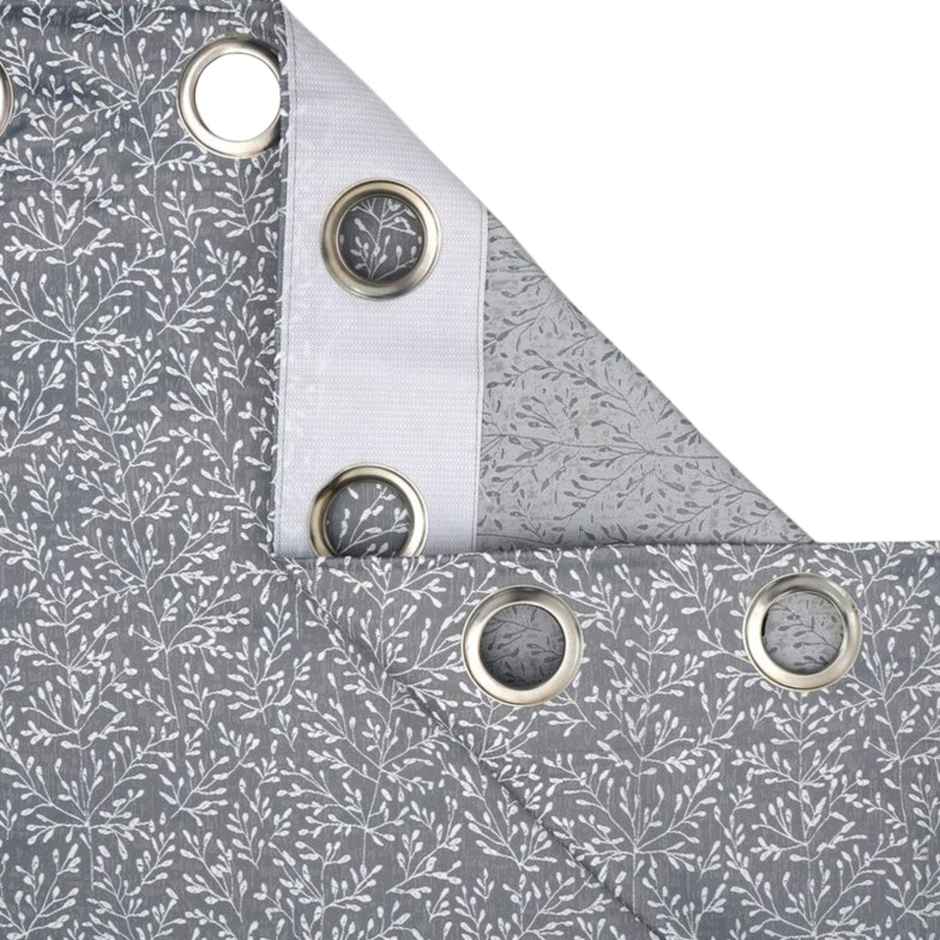 Florida Pearl 7 Feet Curtains for Living Room Bedroom Balcony Charcoal