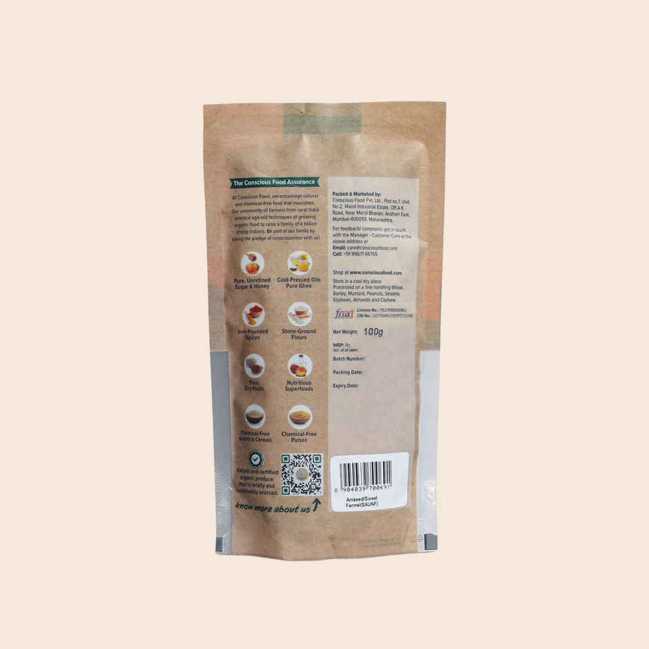 Conscious Food Organic Saunf Seeds
