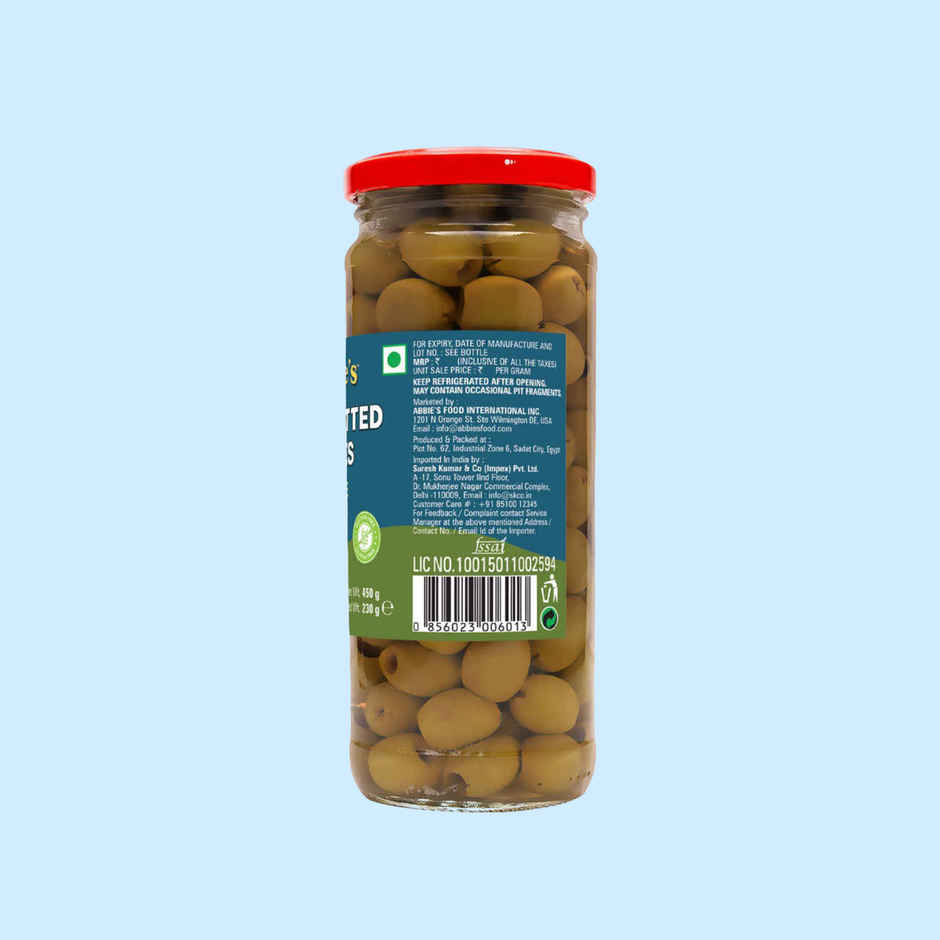 Abbie's Olives Green Pitted