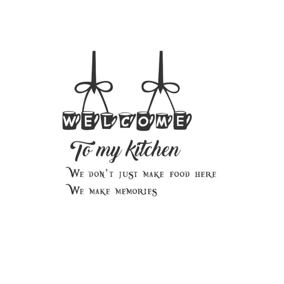 Wollzo 60 cm Welcome To My Kitchen Removable Sticker