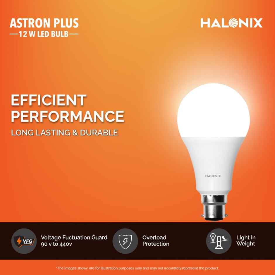 Halonix 12W White Led Bulb | B22 Base Holder