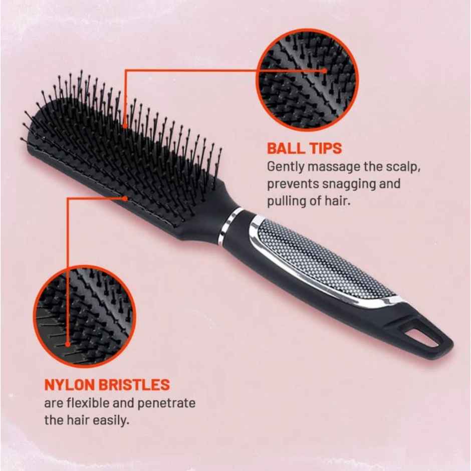 MiDazzle Premium Flat Carbon Fiber Handle Hair Brush - M290 MIHB0006