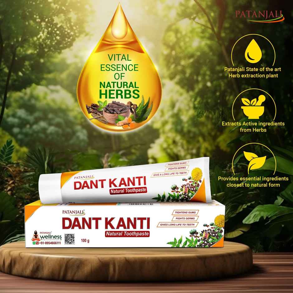 Patanjali Ayurveda Dant Kanti Natural paste Tooth Paste 100g