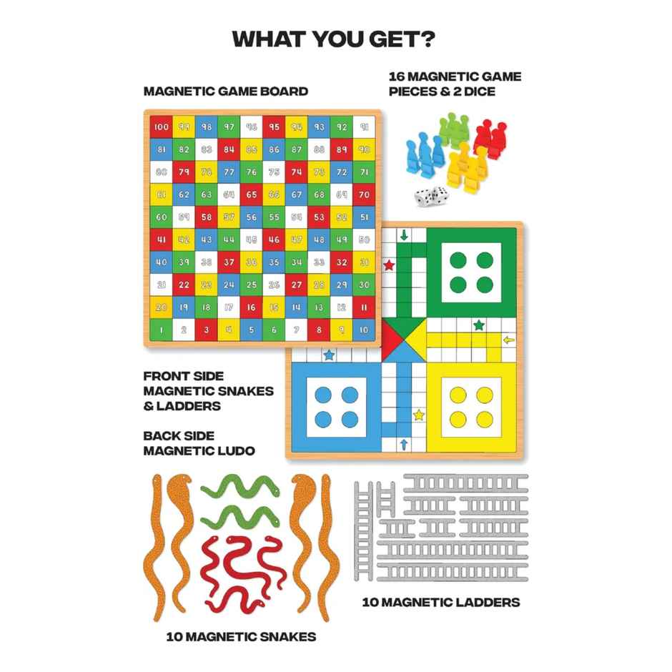 Play Panda Magnetic Snakes & Ladders Infinity Small - Set a new board each time you play