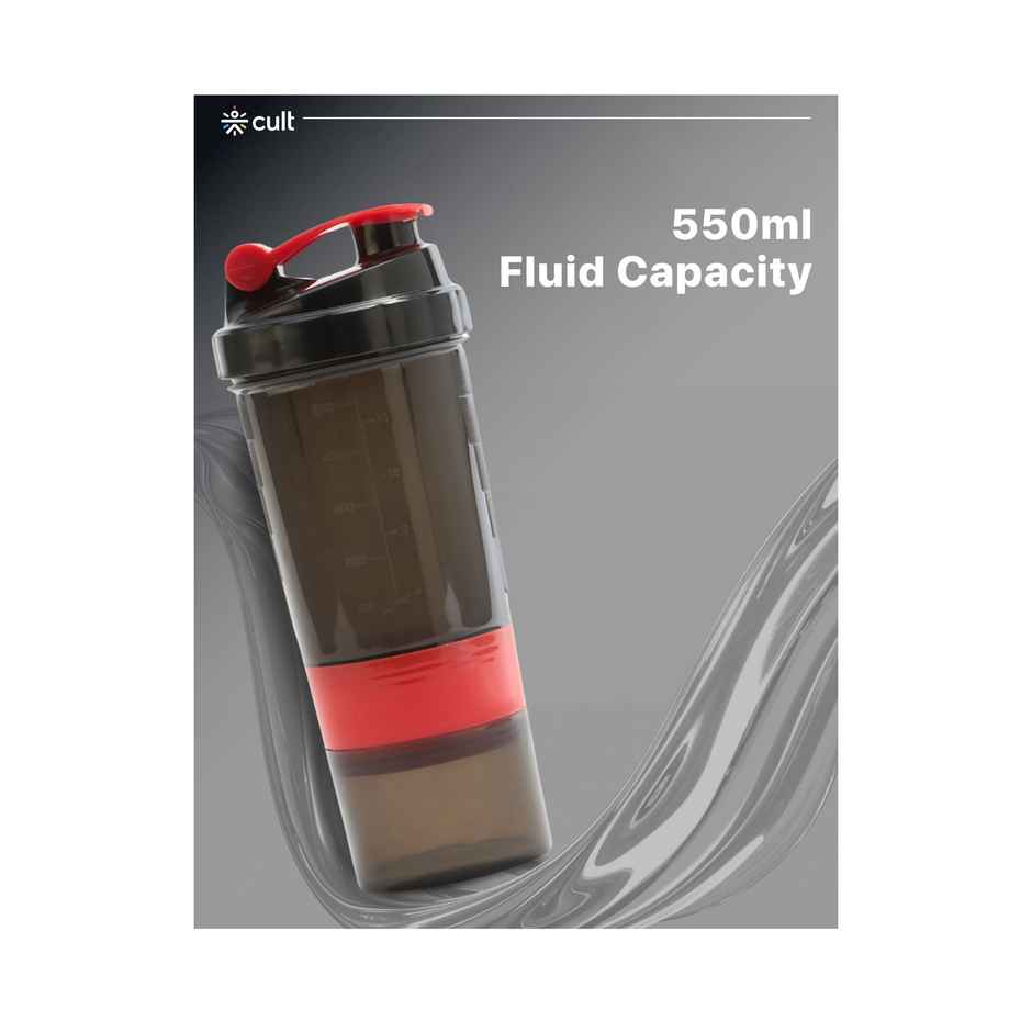 Cult Gym Shaker Bottle 550 ml Black, Red