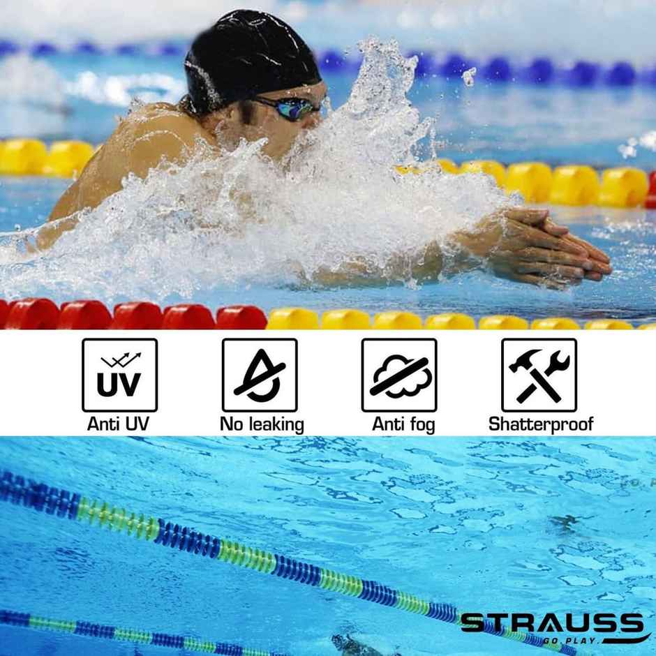 Strauss Swimming Goggles Set | Orange & Green