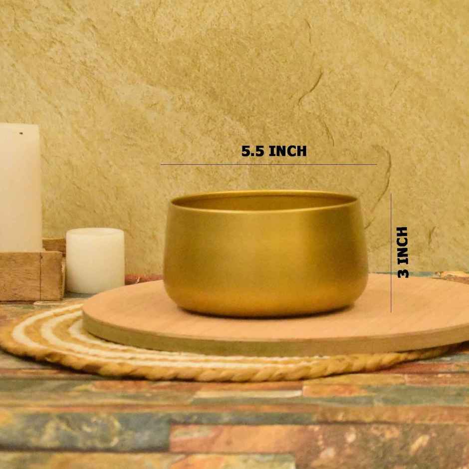 Casacraft by Pepperfry Desk Pot | Gold