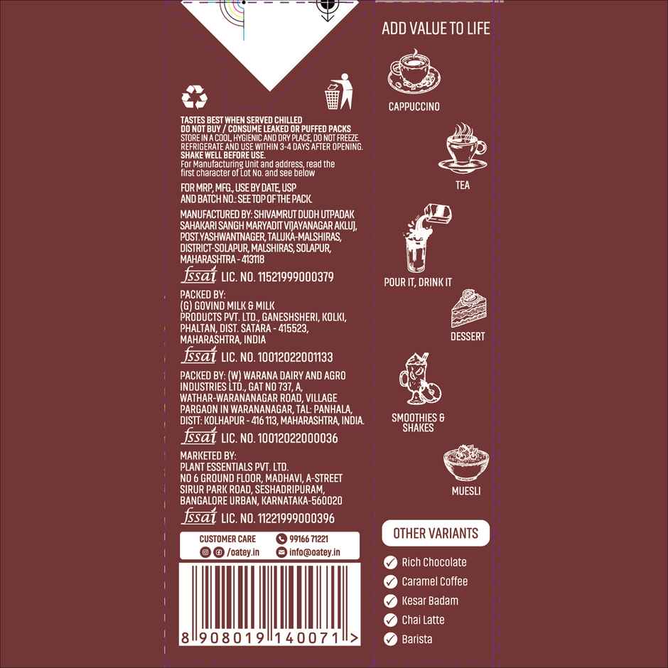 Oatey Regular Oat and Nut Drink