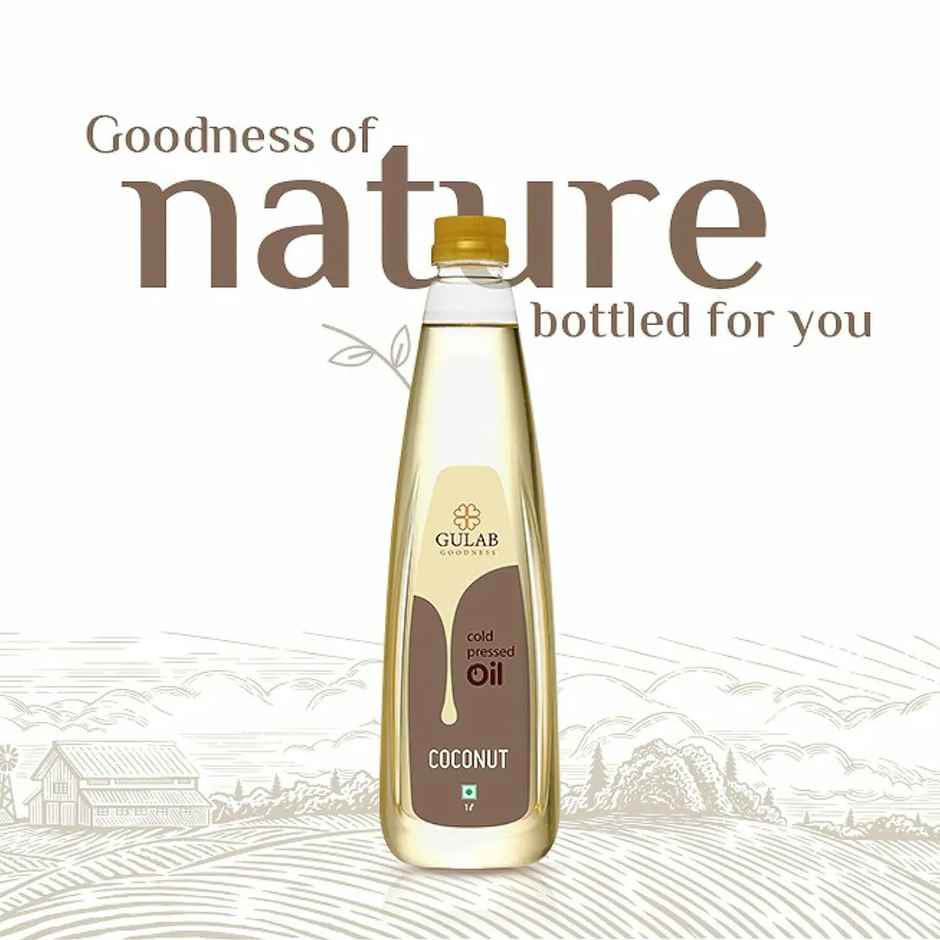 Gulab Coconut Cold Pressed Oil (Nariyal Oil) | Bottle