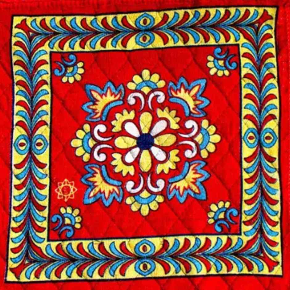 Divine Vibes Divine Art Pooja Asaan - 24x24 Inch