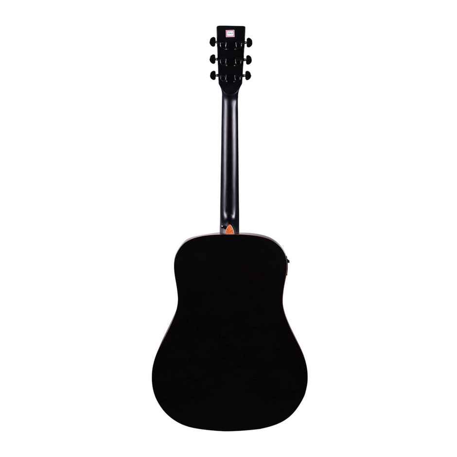 Kadence Slowhand Semi-Acoustic Guitar - Jumbo with Padded Bag | Cable & Capo | Black