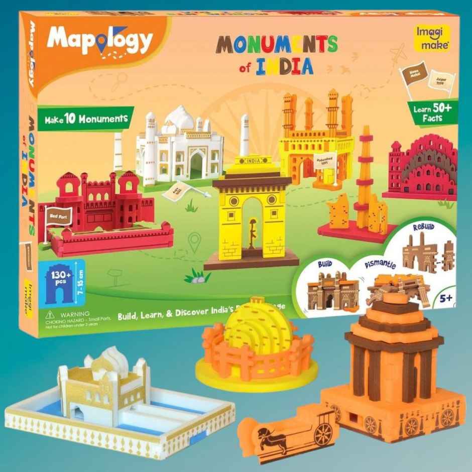 Imagimake Mapology Monuments of India - Educational 3D Model Puzzle for Kids Gifting (5+ Years)