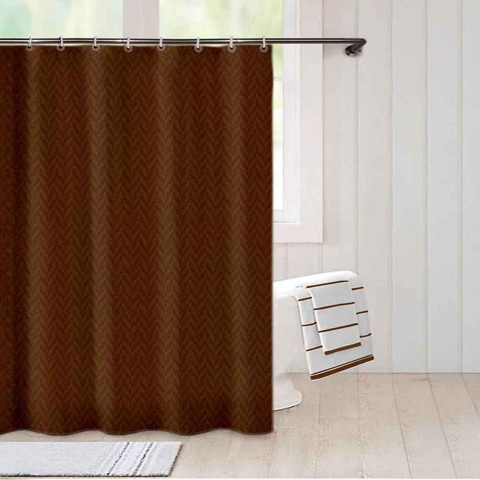 Lushomes Shower Curtain - Dark Brown | Heavy Duty | 72 x 80 inch