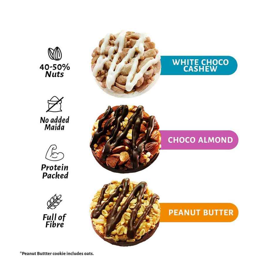 Open Secret Gift Box Dryfruit Chocolate Nutty Cookies With Almonds Cashew & Peanuts