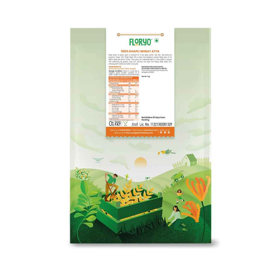 Floryo Freshly Milled Khapli Wheat Atta