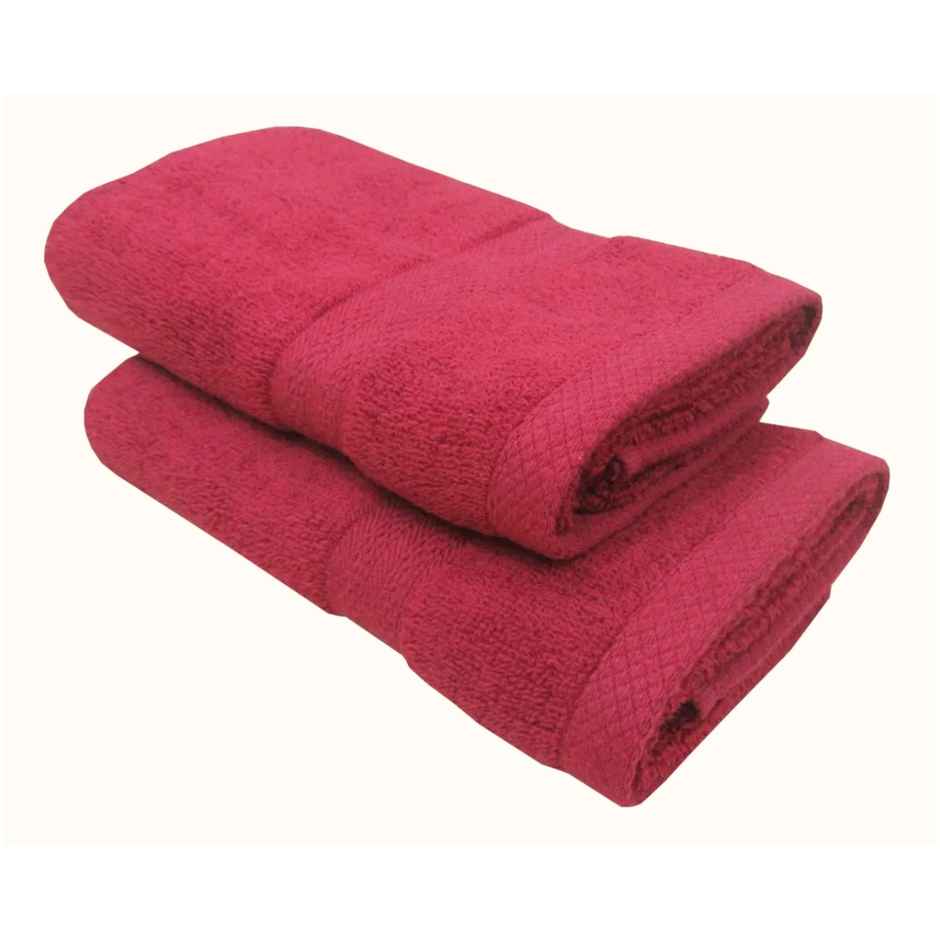 Bianca Soft Cotton Hand Towel | 400 GSM | Red | Pack of 2