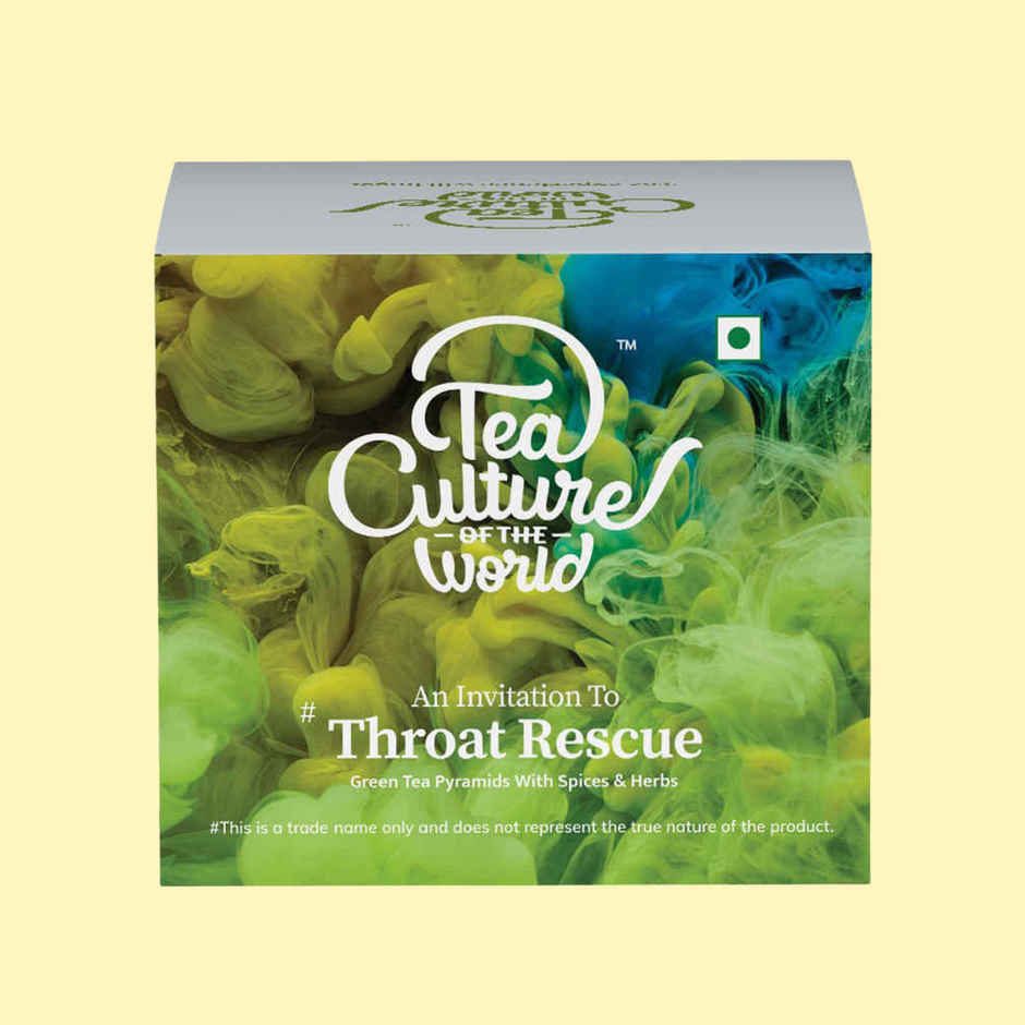 Tea Culture of The World Throat Rescue Green Tea Bags