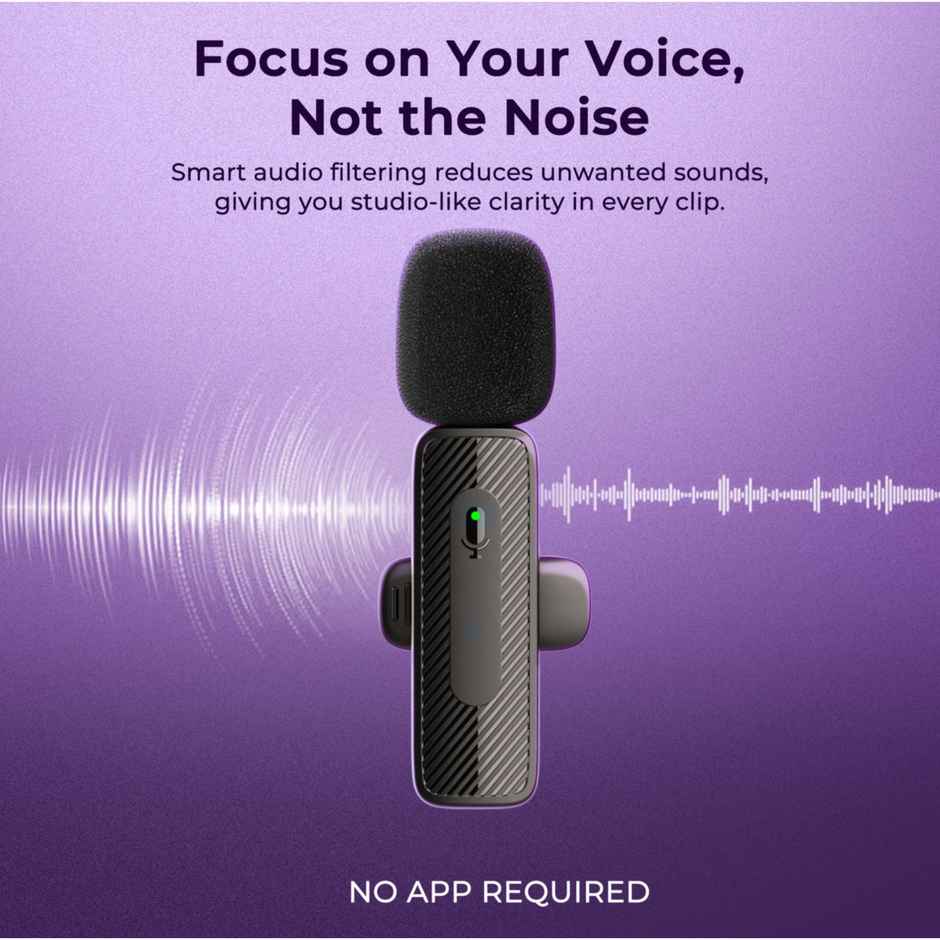 Digitek Dwm-008 Pro Wireless Microphone & Receiver With Type-C Connector, 2X Mic System