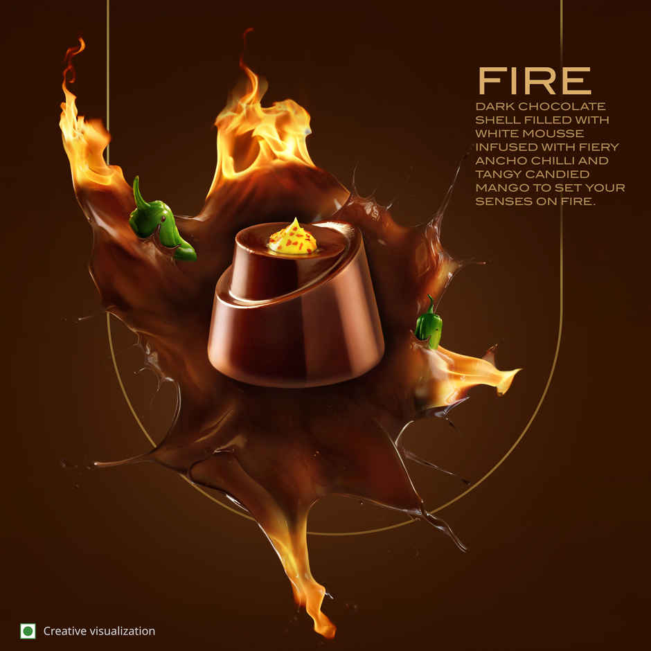 Fabelle Elements Pralines 5 Handcrafted Dark Chocolates