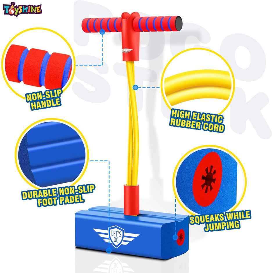 Toyshine Foam Pogo Stick Bungee Jumper for Kids 3+ | Assorted