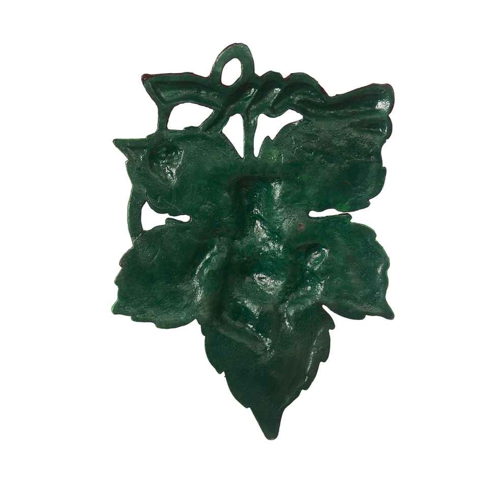 Ganesh Ji on Green Leaf Wall Hanging | Devnidhi