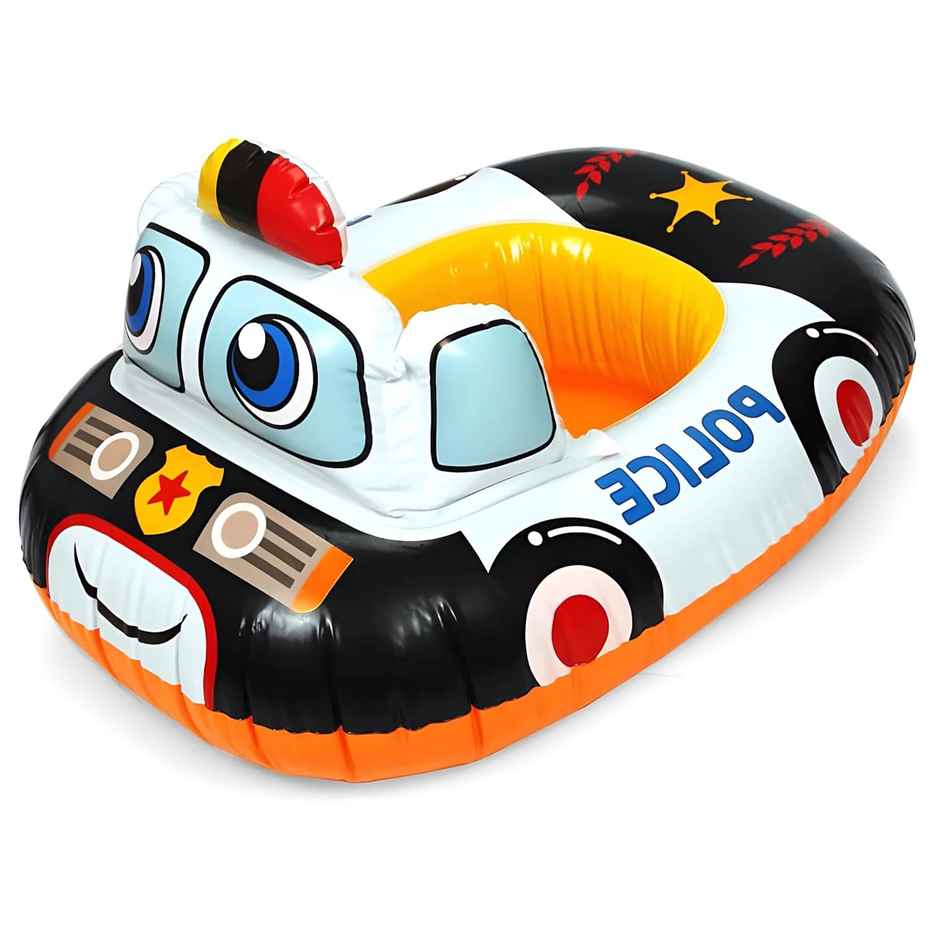 Toyshine Inflatable Police Theme Swimming Float Tube (Black, 1-3 Years)