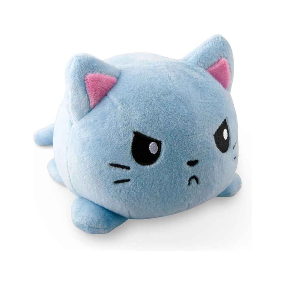 Babique Reversible Cat Stuffed Toy 15 cm, Blue | Plush Soft, Kids, Home Decor