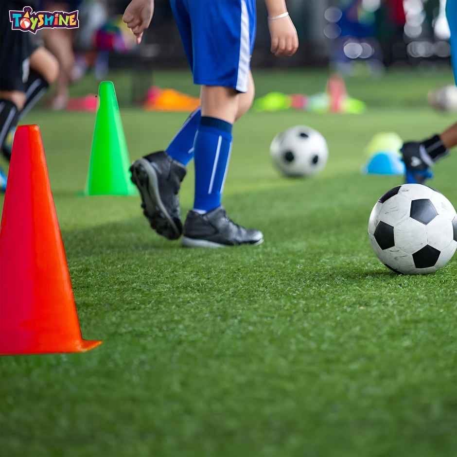 Toyshine 6 Inch Plastic Stacking Cones for Sports Training - Set of 6 | Multicolor