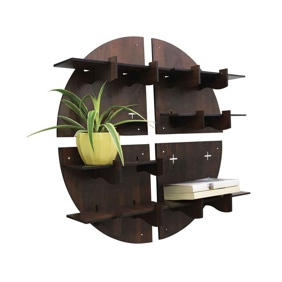 Casacraft by Pepperfry Brown Engineered Wood Round Modular Book Shelf - Set Of 4