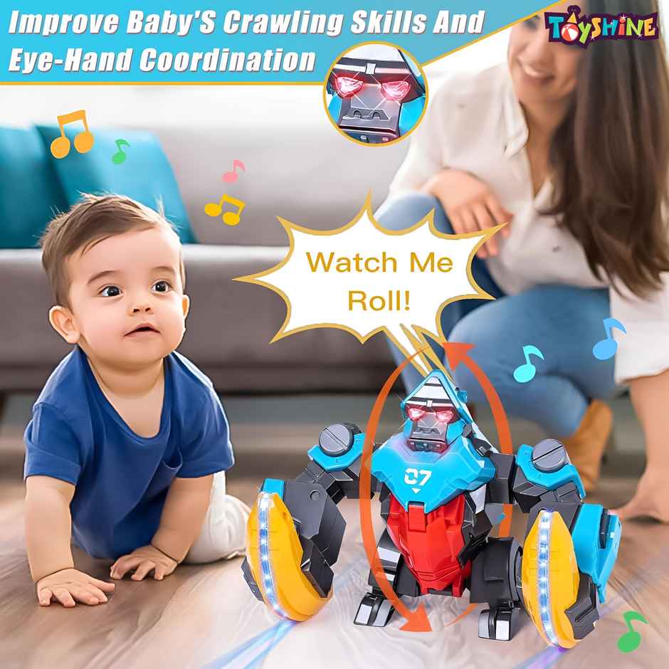 Toyshine Tumbling & Flipping Musical Gorilla Toy with Lights & Voice Control