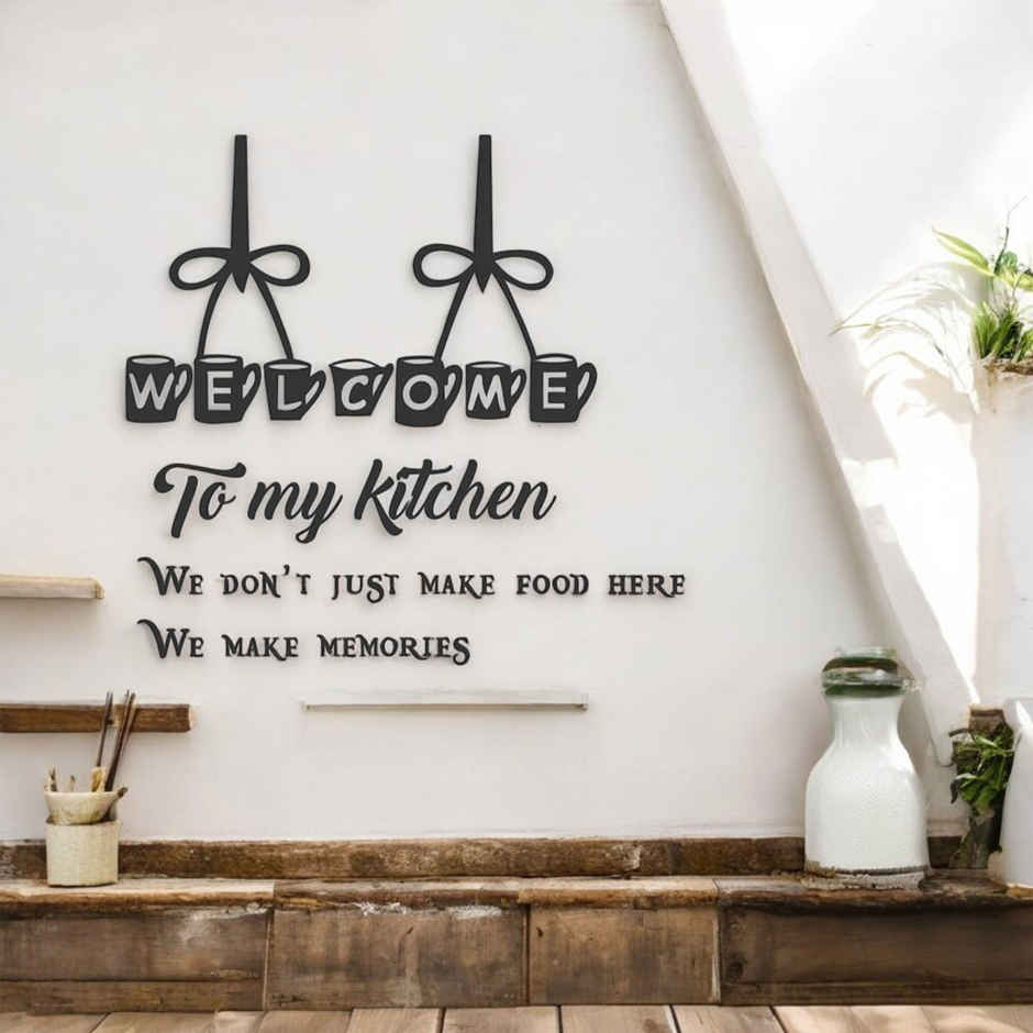 Wollzo 60 cm Welcome To My Kitchen Removable Sticker