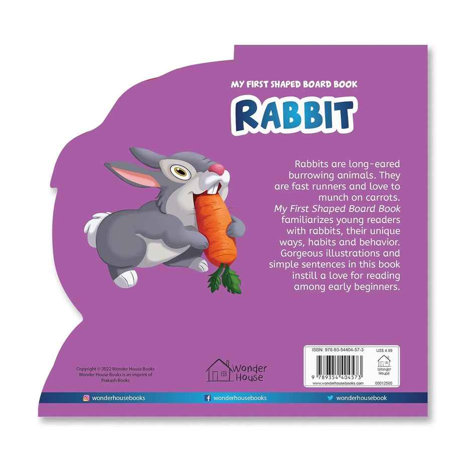 Buy My First Shaped Board Book Illustrated Rabbit - Animal Picture Book ...