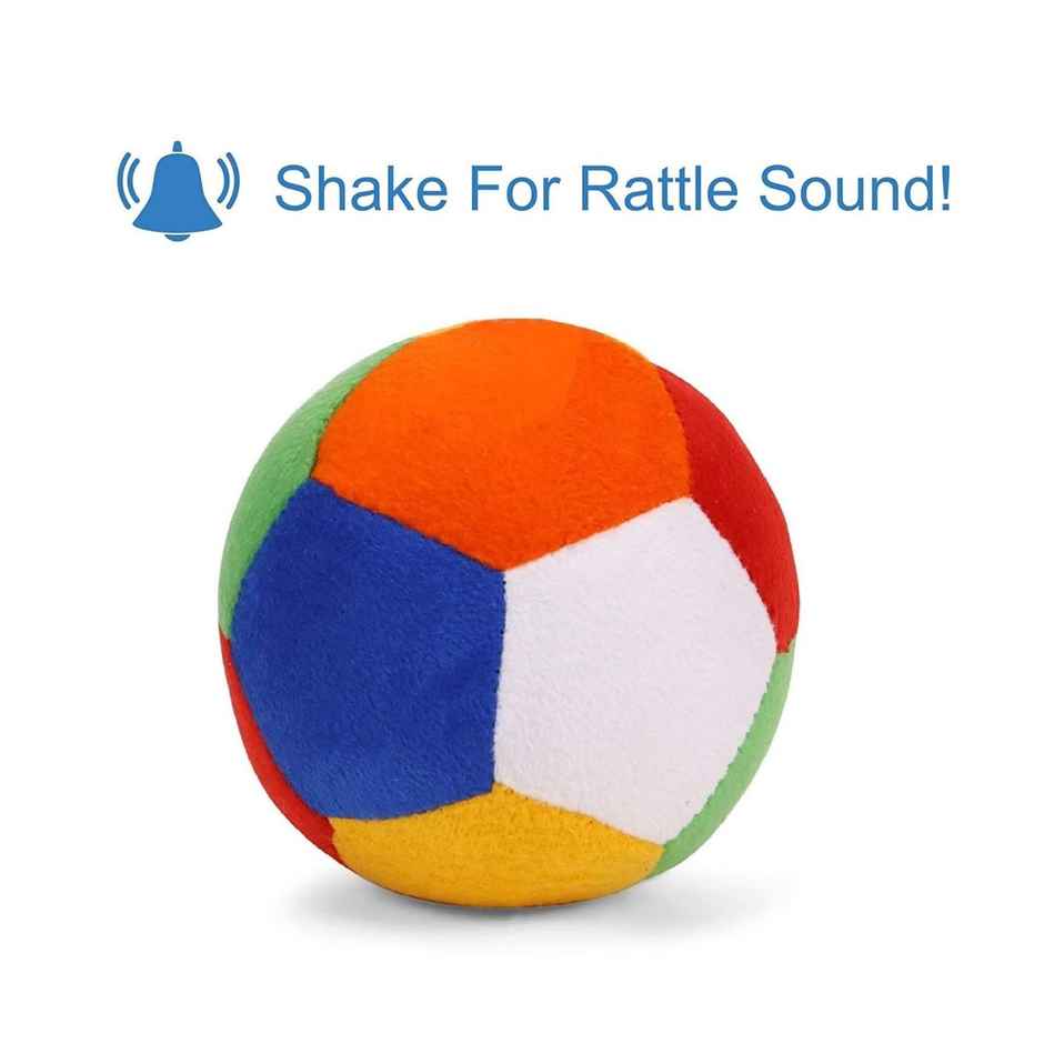 Babique Rattle Ball Plush Soft Toy Cute Kids Home Decor Boys/Girls/Baby (10 cm)