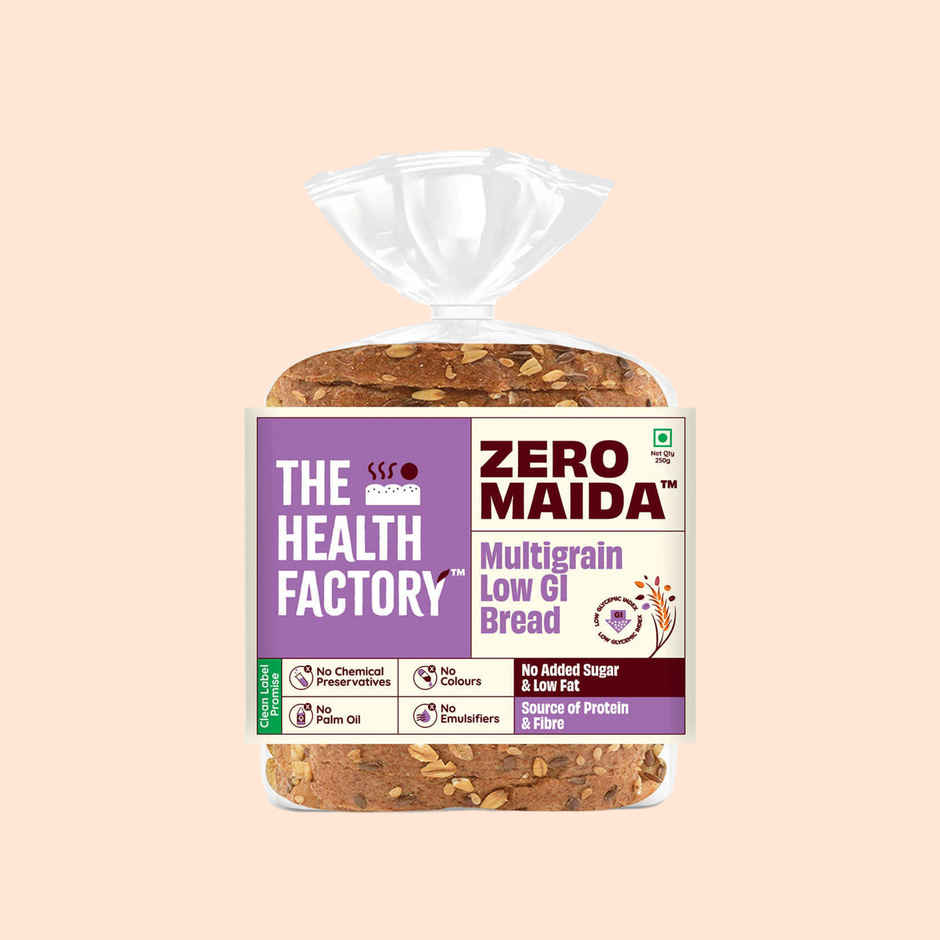 The Health Factory Multigrain Low GI Bread | Zero Maida | No Added Sugar | Whole Wheat Bread