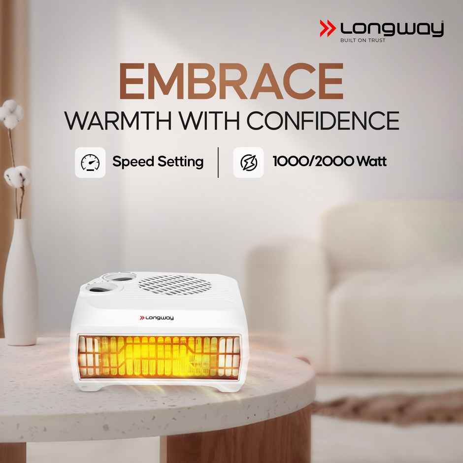 Longway Magma 2000, 1000 W Fan Room Heater With Isi Approved (White)