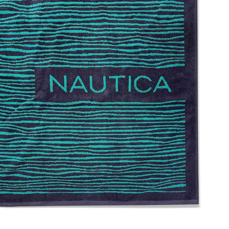 Nautica Designer 100% Cotton Beach & Bath Towel | Bath Towel | Voyage Abstract | Teal, Grey