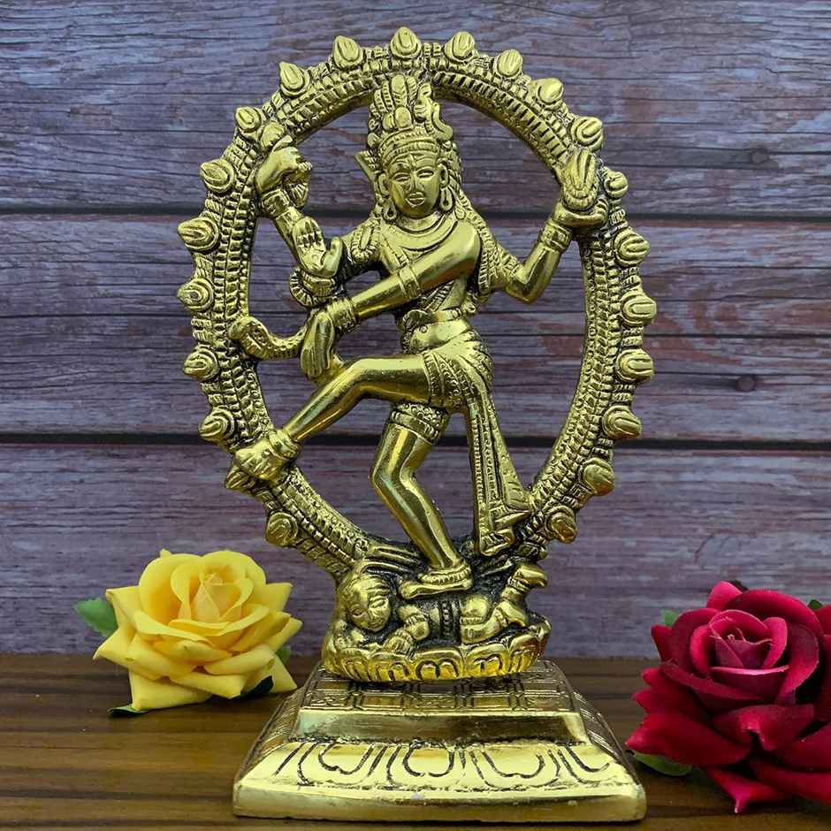 Natraj Idol Oval in Gold Polish | Devnidhi