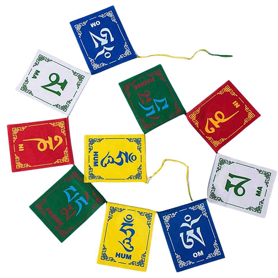 TiyuTrendzz Tibetan Buddhist Prayer Flags for Motorbike/Bike and Cycle | Small