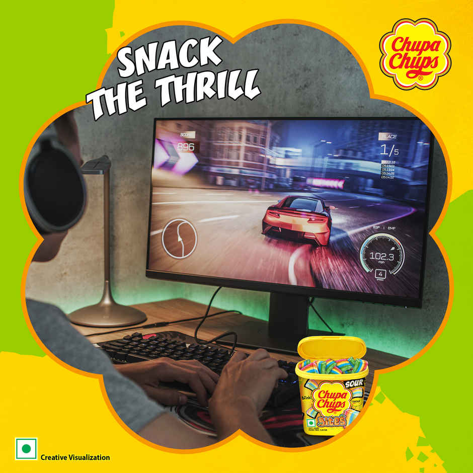 Chupa Chups Sour Bites Tub, Mix Fruit Flavour Soft Candy