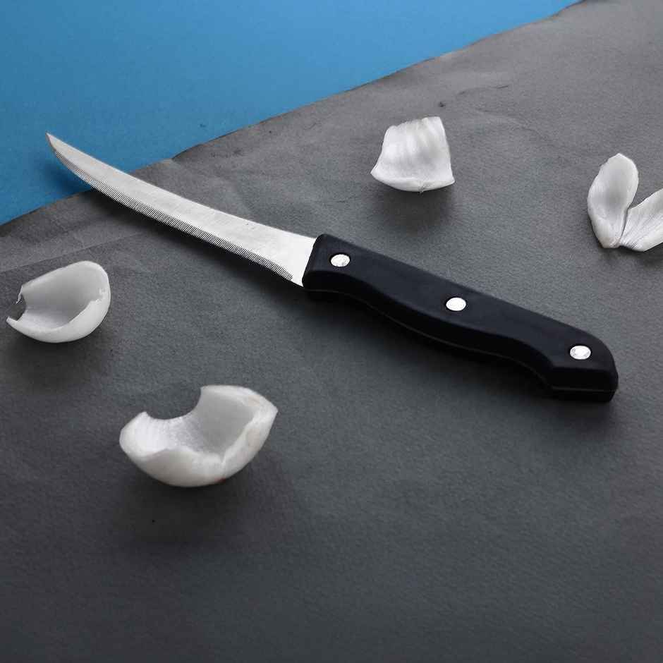 Ganesh Stainless Steel Tomato Vegetable Cutting Chopping Knife, Serrated Edge - Color May Vary