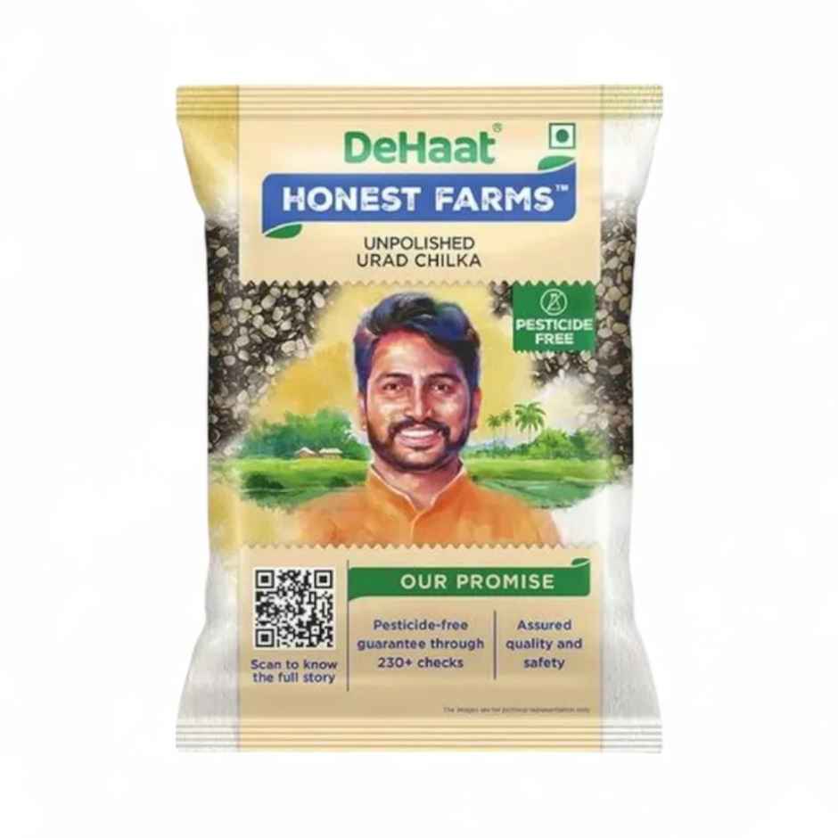 DeHaat HF Unpolished Urad Chilka Dal | Pesticide Free