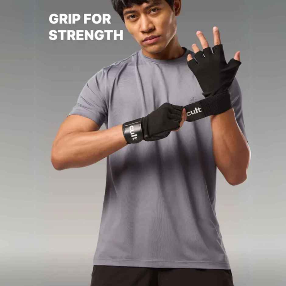 Cult Workout Gym Gloves | Medium | Black/Red
