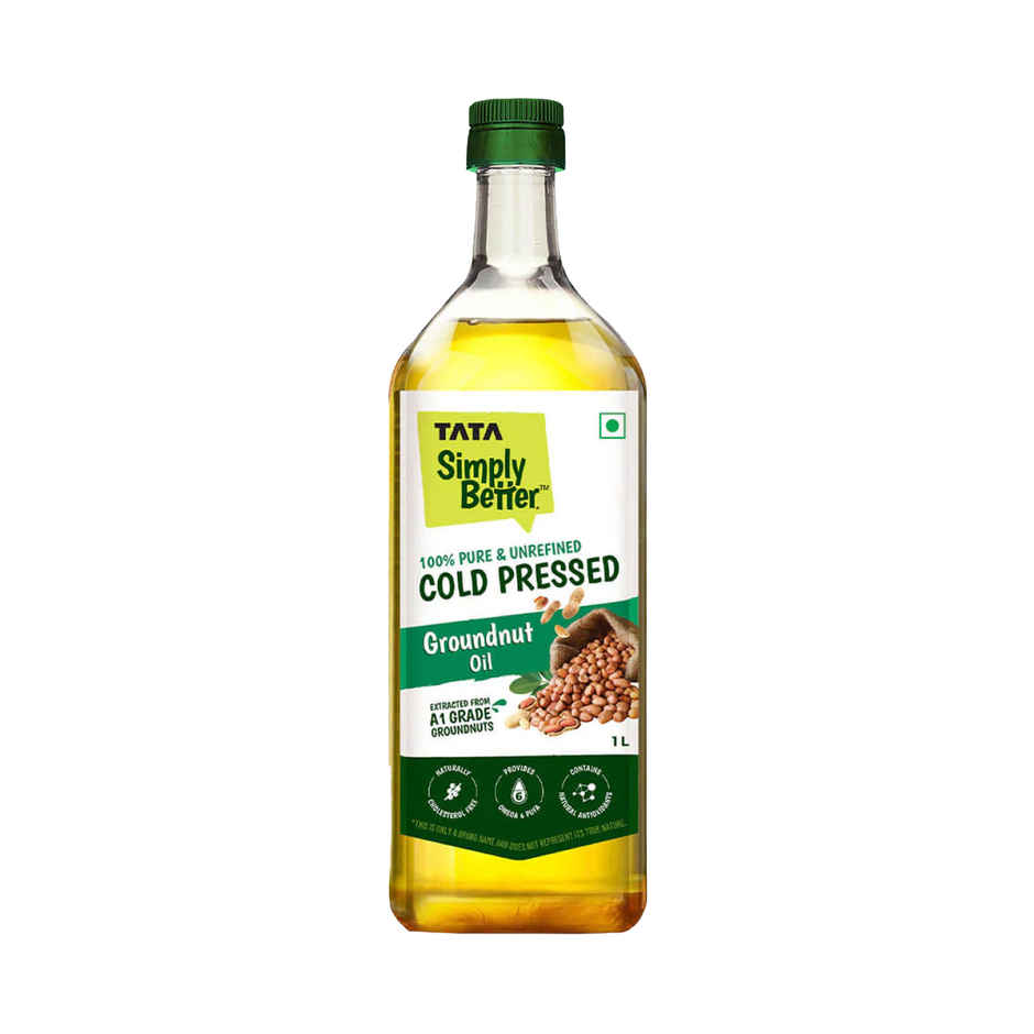 Tata Simply Better Groundnut (Peanut) Cold Pressed Oil | Pure & Unrefined Healthy Cooking Oil