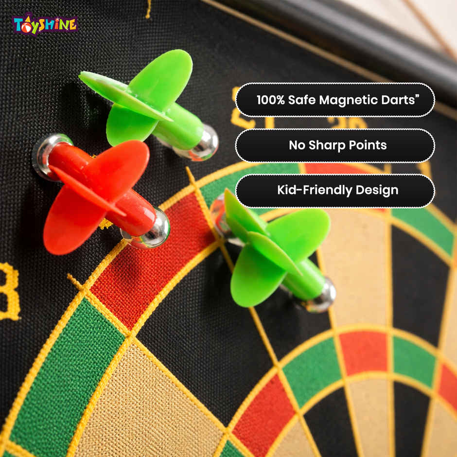 Toyshine Magnetic Power Double Faced Dart Game - 12 Inches (4 - 10 Years)